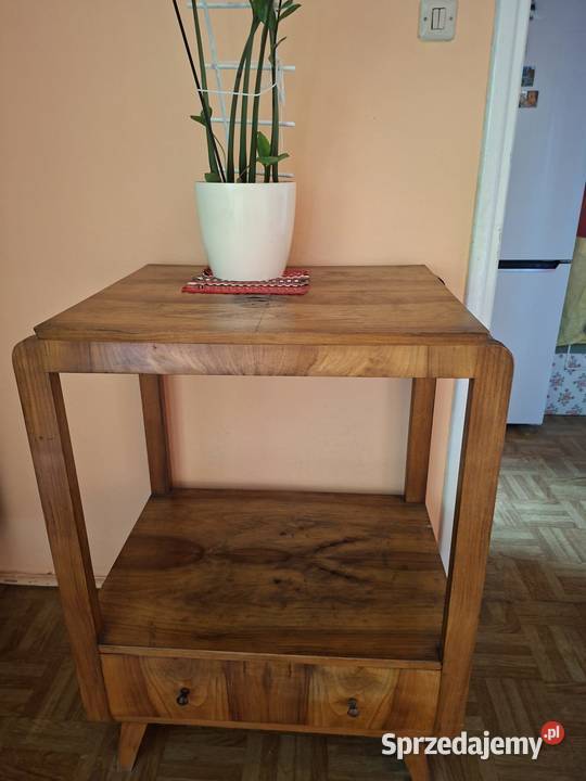 Stolik z PRL lata 60 te z szufladą Warszawa