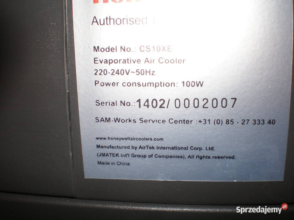 kliatyzator ewaporacyjny klimator honeywell CS Ogrzewanie Rozprza