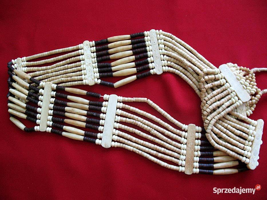 Pasek ozdobny być może z kości długość około 84 Uniseks Siedlce
