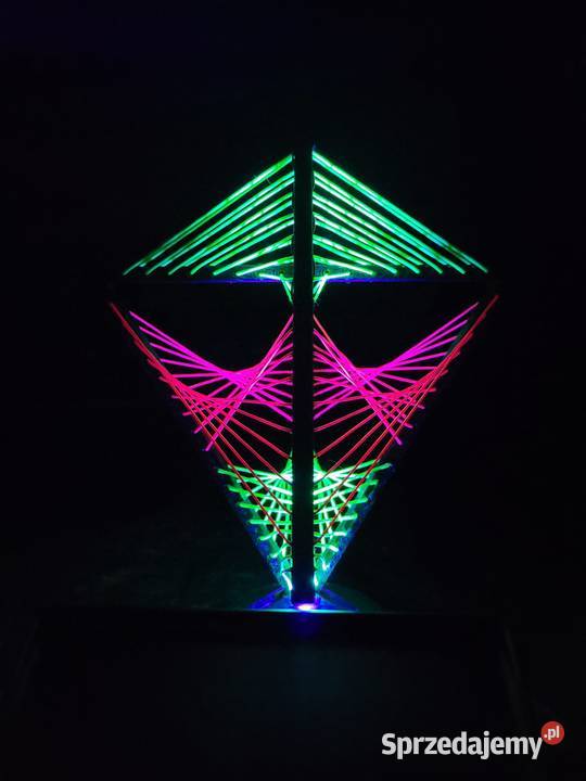 Dekoracyjna lamka uv z siatką geometryczną 3d śląskie