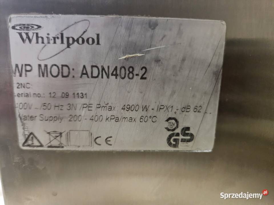 Zmywarka gastronomiczna WHIRLPOOL ADN 4082