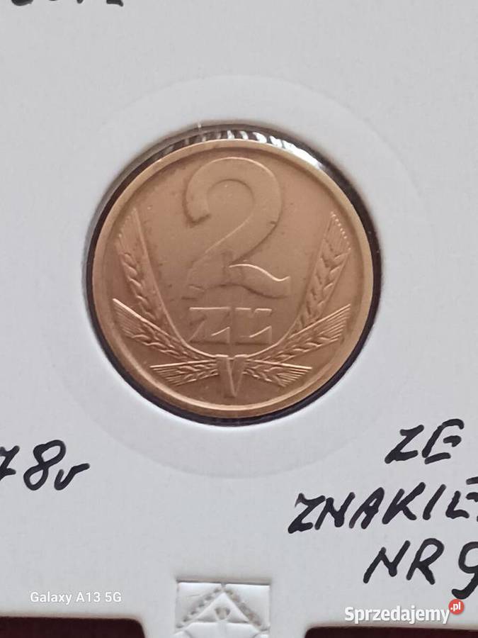 2 złote 1978 r ze znakiem mennicy 9 najniższy Konin