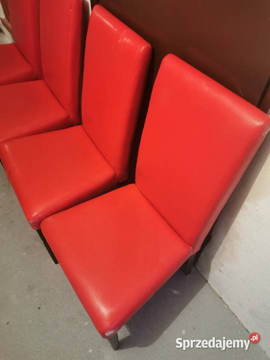 Krzesła z eko skóry 4 sztuki Zielona Góra sprzedam