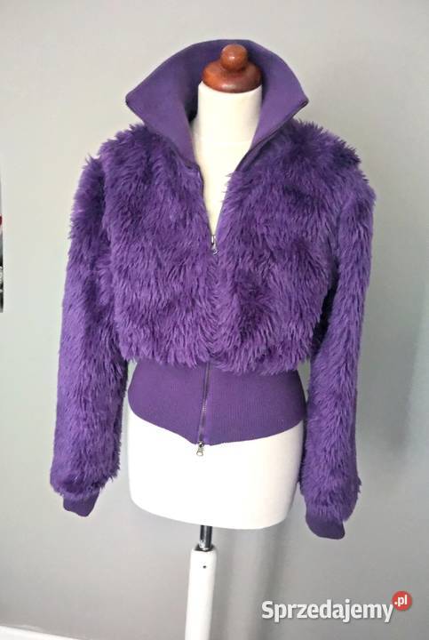 Futerko sztuczne bomberka fioletowe jesień zima Kurtki i płaszcze łódzkie Łódź