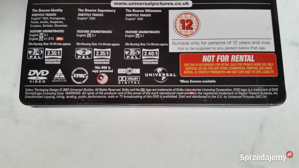 The Ultimate Bourne Collection Matt Damon 3dvd lubelskie Puławy sprzedam