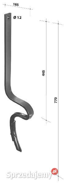 Ząb spulchniacza śladów 40x10x770 mm z redliczką małopolskie Kamionna