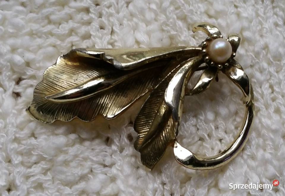 Stara angielska broszkaz perełką HOLLYWOOD małopolskie