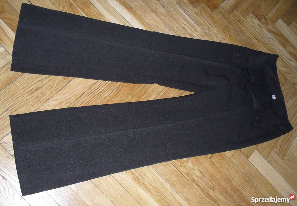 ELEGANCKIE CIEPLE SPODNIE Z MATERIAŁU R42