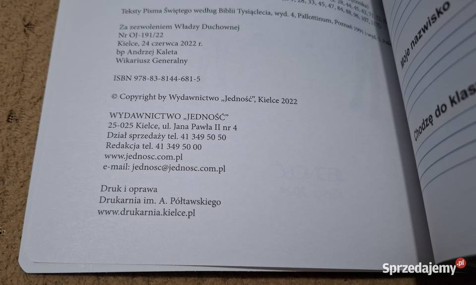 Poznaję Jezusa Religia klasa 3 Jedność zeszyt śląskie Czeladź sprzedam