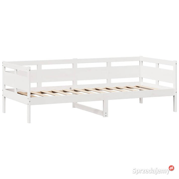 Łóżko dzienne z szufladami białe drewno sosnowe 66cm