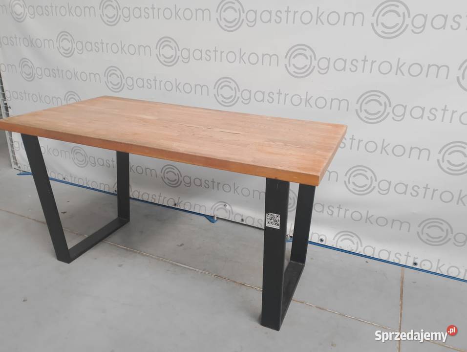 Stół z blatem drewnianym klejonym 140x71x75 Gastronomia Wrocław