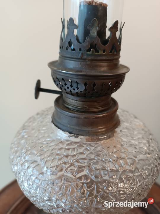Stara lampa naftowa mosiądz Francja Budzyń