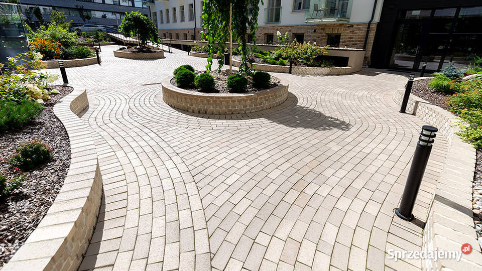 Bruk COLIMA klinkierowy ceramiczny beżowy szary wielkopolskie Baranowo