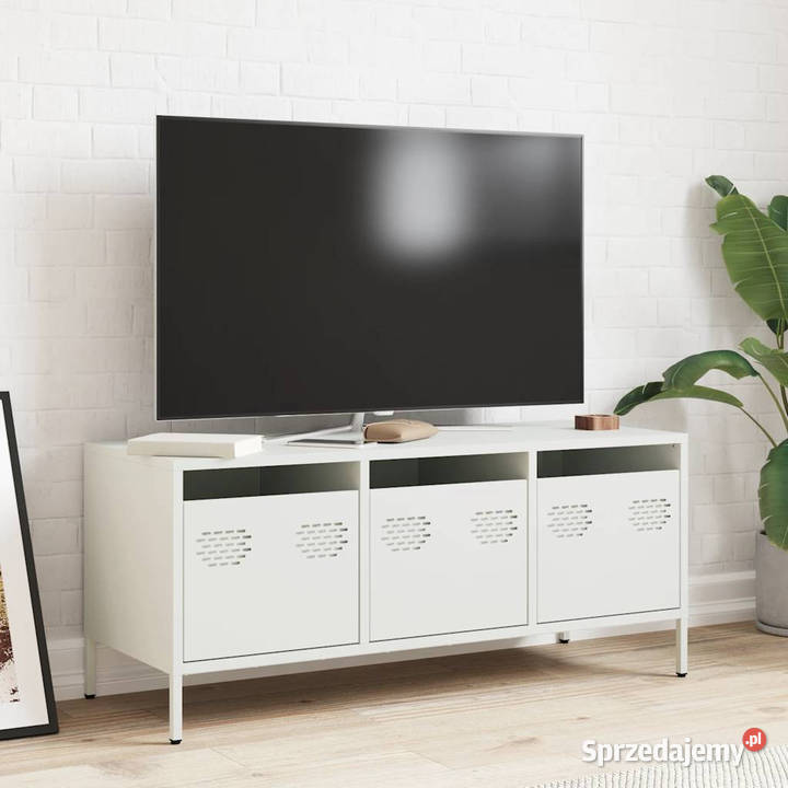 Szafka RTV biała 1015x39x435 stal walcowana na