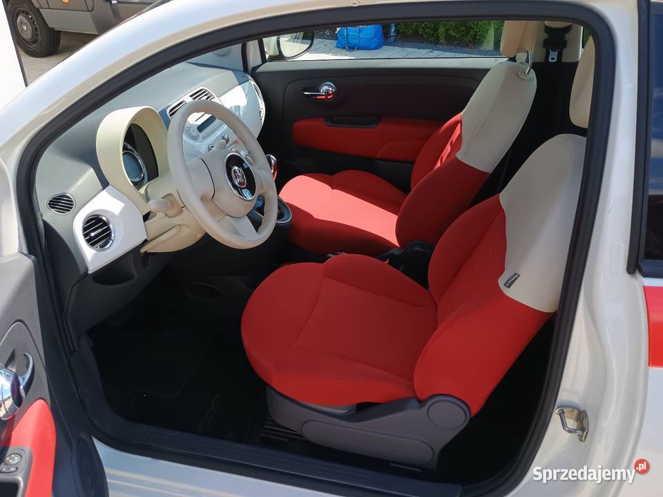 Fiat 500 automat klimatyzacja jasny środek Rawicz