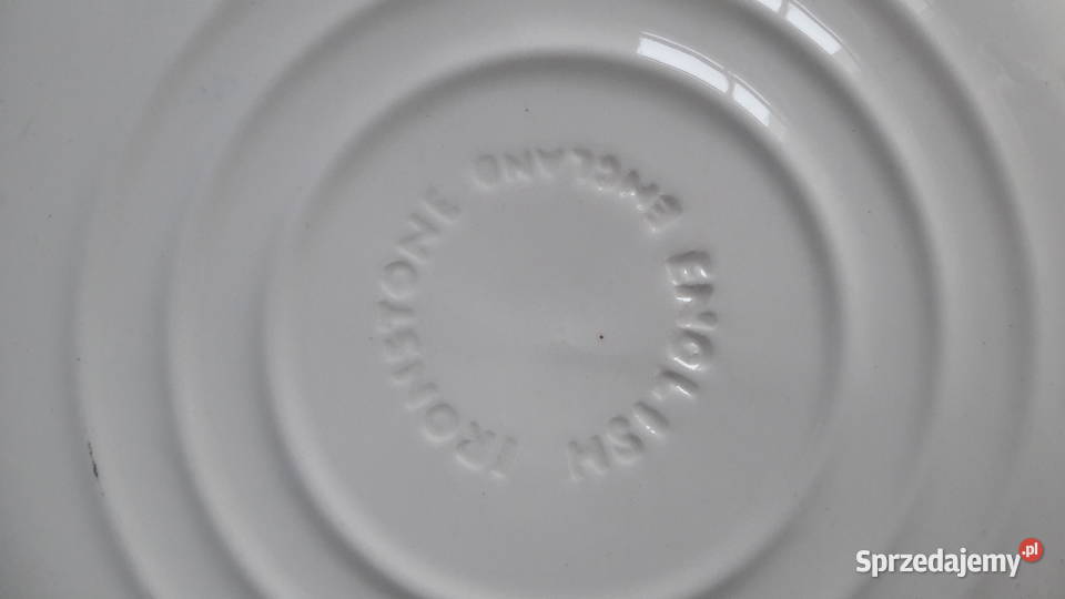 Talerz płaski England Ironstone niebieski opolskie Głuchołazy