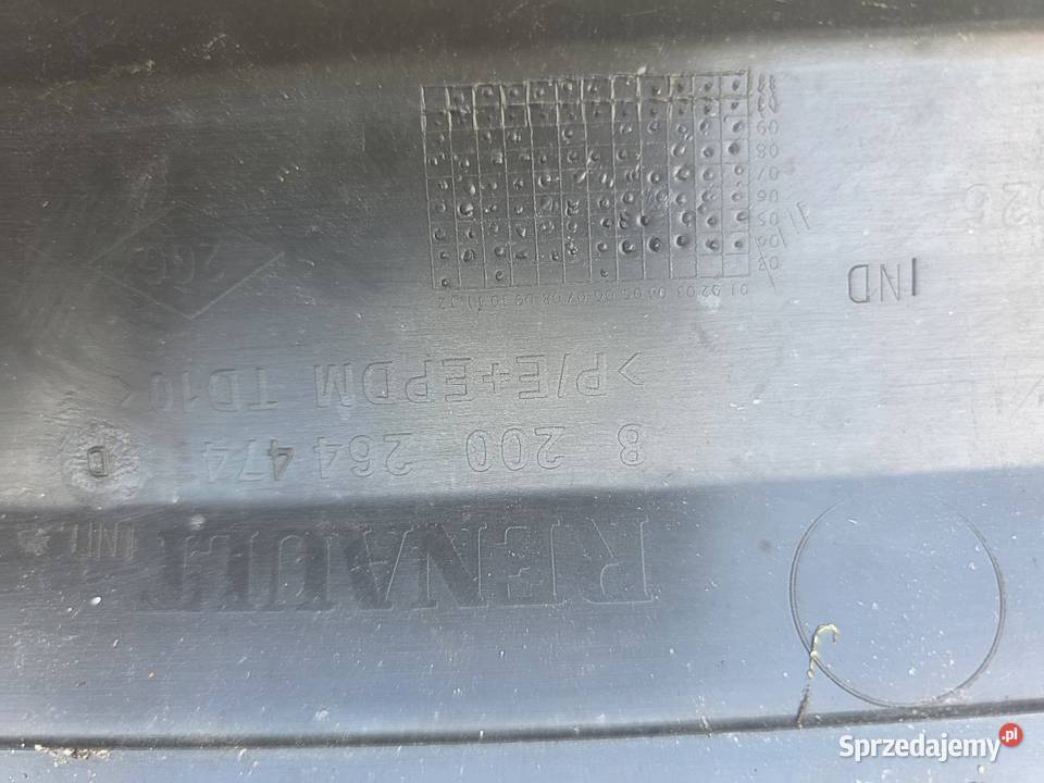 Dolna nakładka spoiler zderzaka tylnego Renault Wrocław