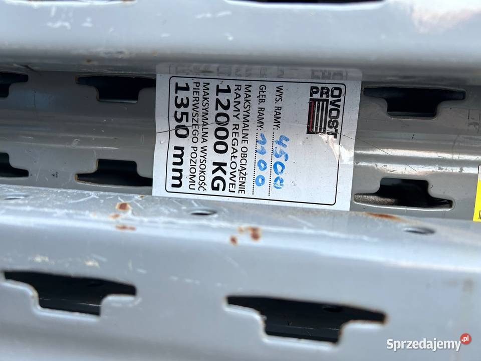 Regały magazynowe paletowe przemysłowe H450 Magazynowanie Wieliczka sprzedam