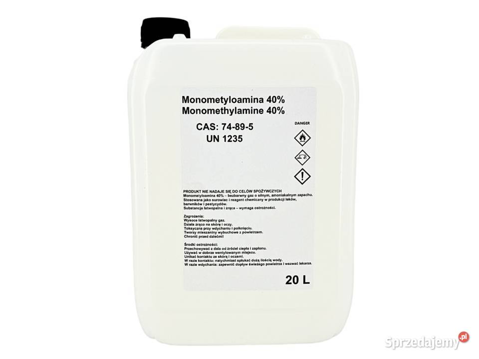 Monometyloamina 40 Metyloamina 40 CAS 74896 mazowieckie Warszawa