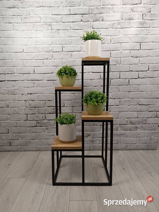 Kwietnik Stojący Poczwórny Metalowy Loft Dom i Ogród podlaskie sprzedam