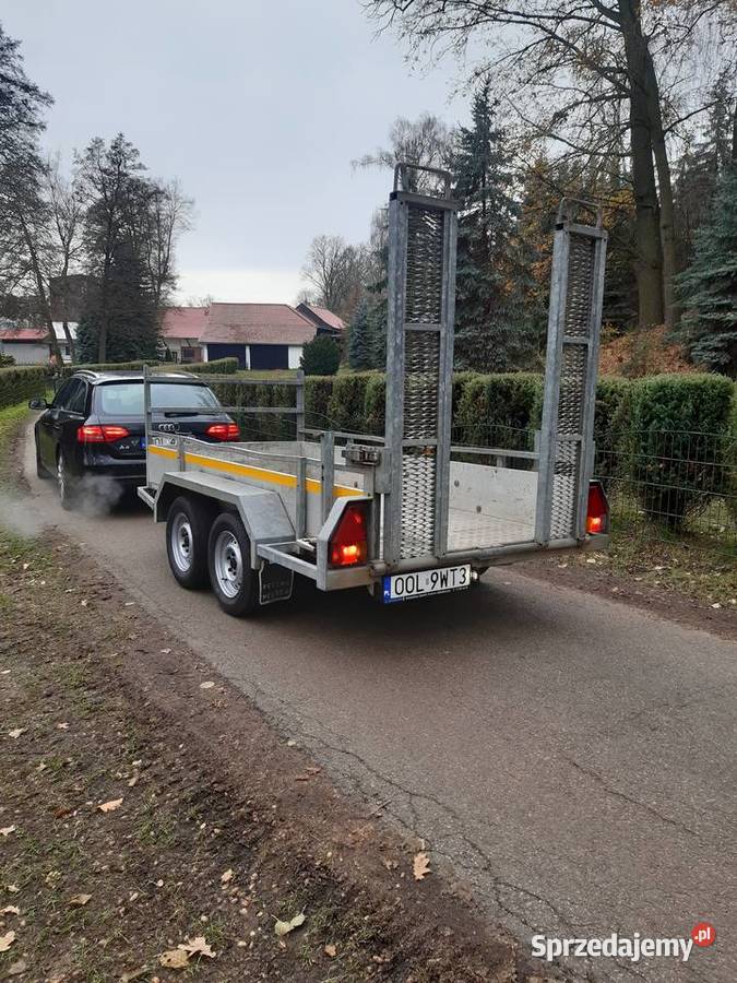 Przyczepka laweta samochodowa na minikoparkę 2t