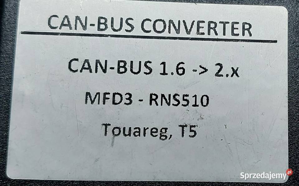 CAN BUS CONVERTER 16 20 MFD3 RNS510 VW T5 osobowe Mielęcin sprzedam