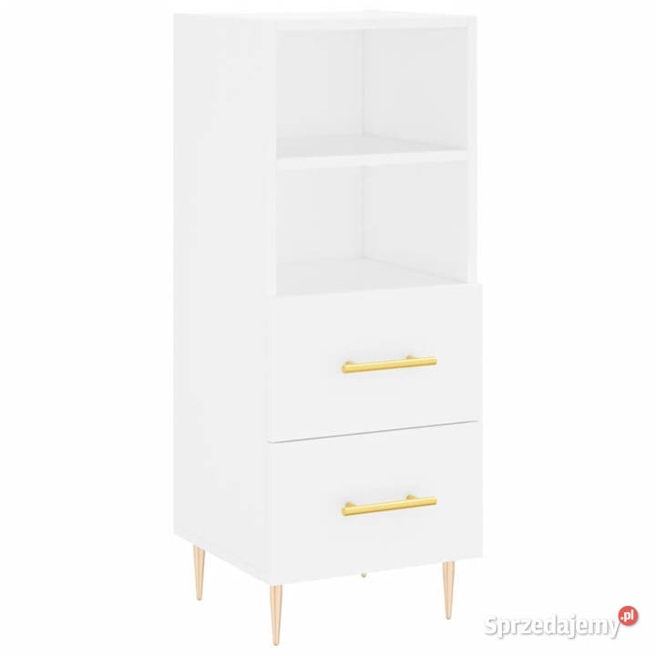 Wysoka szafka biała 345x34x180 materiał Warszawa