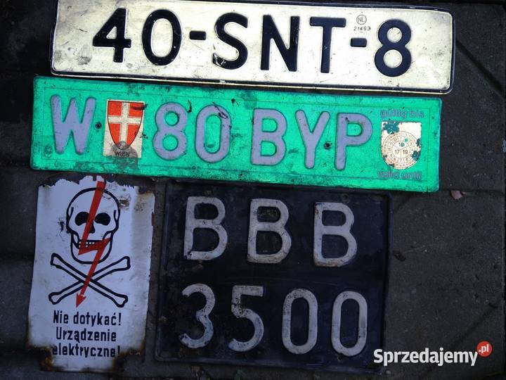 stara tablica rejestracyjna polska Bielsko-Biała