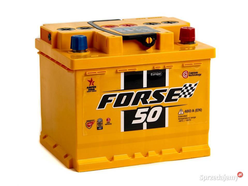 Akumulator FORSE 50Ah 480A EN PRAWY PLUS lubelskie Chełm