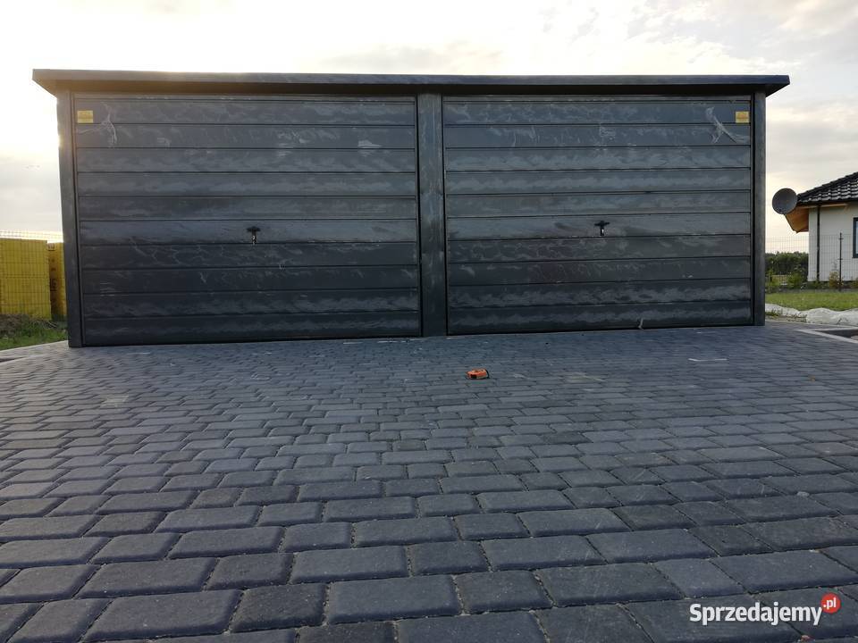 Garaż Blaszany GRAFITOWY 2 Bramy TANIE Garaże Nowe Miasto Lubawskie