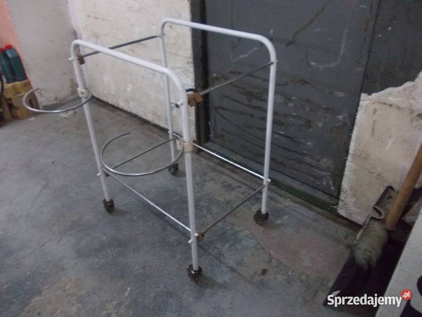 Stary metalowy pomocnik lekarski na kółkach Bielsko-Biała
