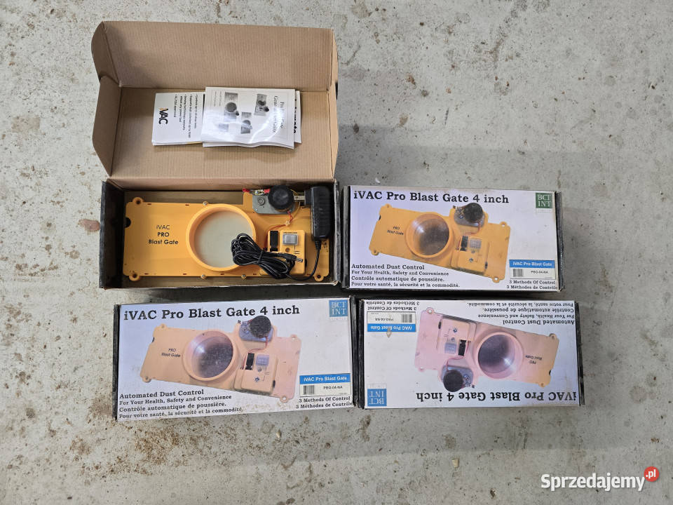 Zasuwy automatyczne manualne do odciągu trocin