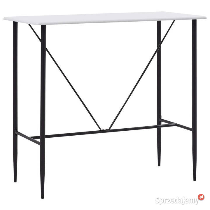 Stolik barowy biały 120 x 60 x 110 MDF WM281547 sprzedam