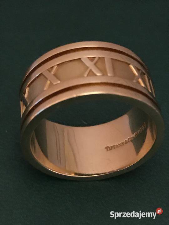 Piękny złoty pierścień ATLAS Tiffany Co złote mazowieckie Warszawa