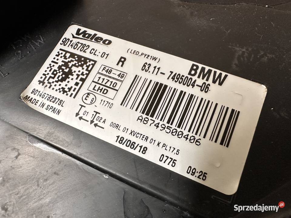 Lampa F48 Full Led prawy przód 7495004 Leszno