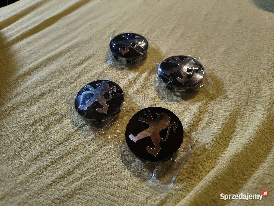 4 NOWE Dekielki kapsle Peugeot dekielek 60mm Dekielki Krotoszyn