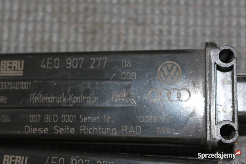 AUDI A8 D3 W12 CZUJNIK CIŚNIENIA OPON 4E0907277 osobowe Układ elektryczny Prochowice