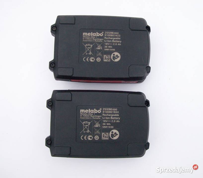 Bateria akumulator METABO 2Ah 2 mazowieckie Karniewo