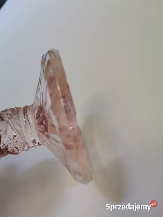 Stary różowy wazon kielich szkło Ząbkowice śląskie Katowice sprzedam