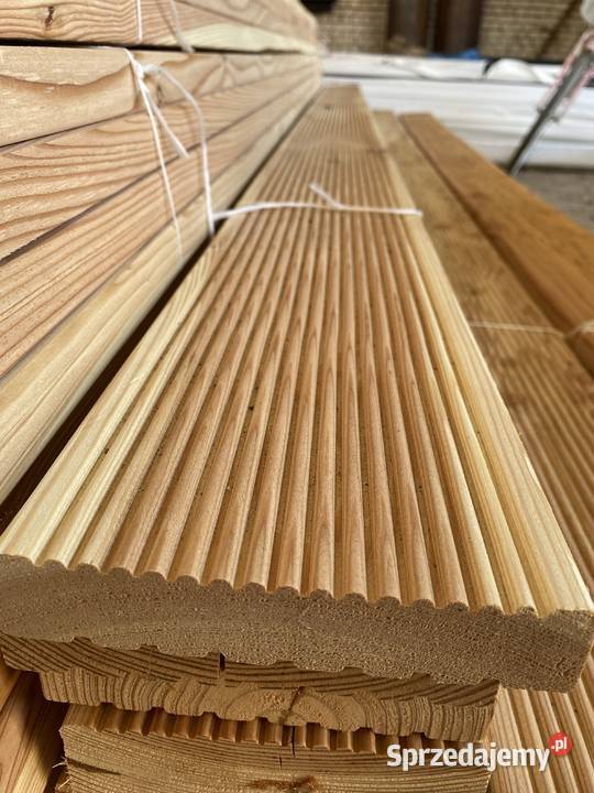 Deska modrzewiowa ryflowana Pozostałe Dom i Ogród Łagiewniki sprzedam