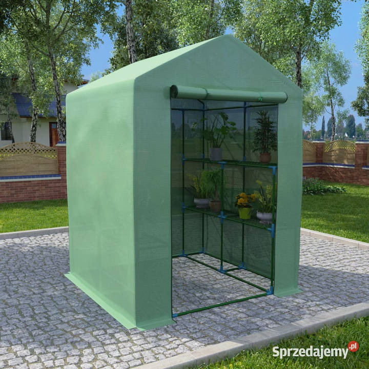 Szklarnia z półkami stalowa 143x143x195 WM48167 Warszawa sprzedam