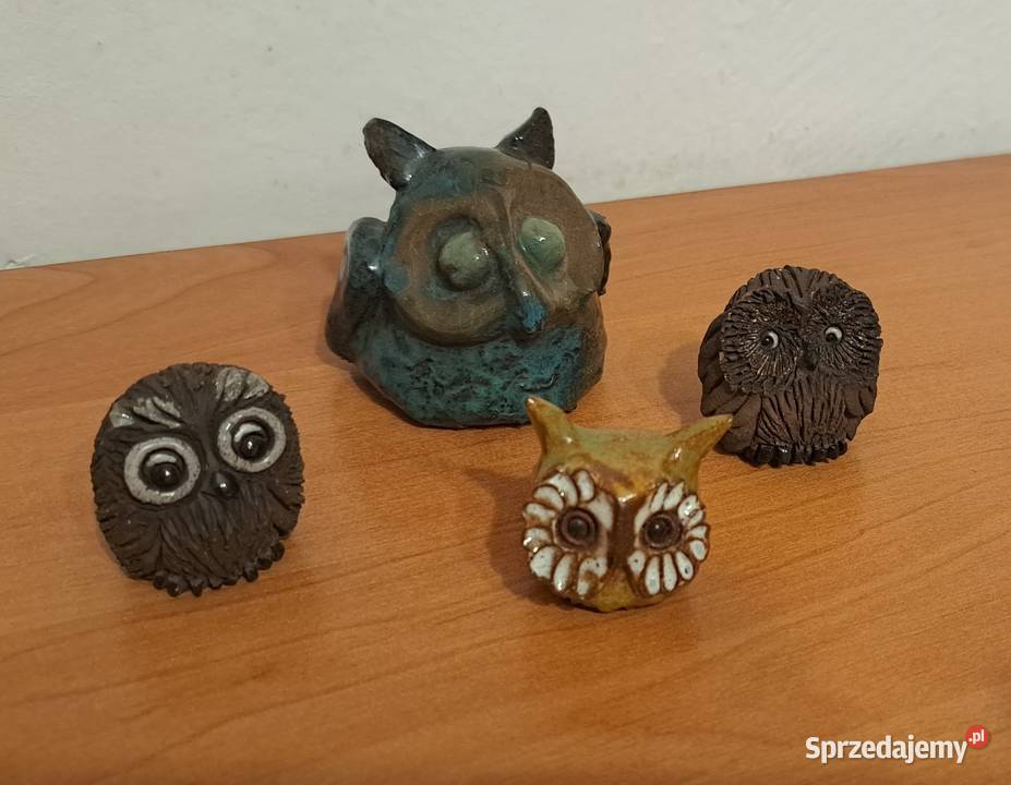 piękne małe ceramiczne sowy Warszawa