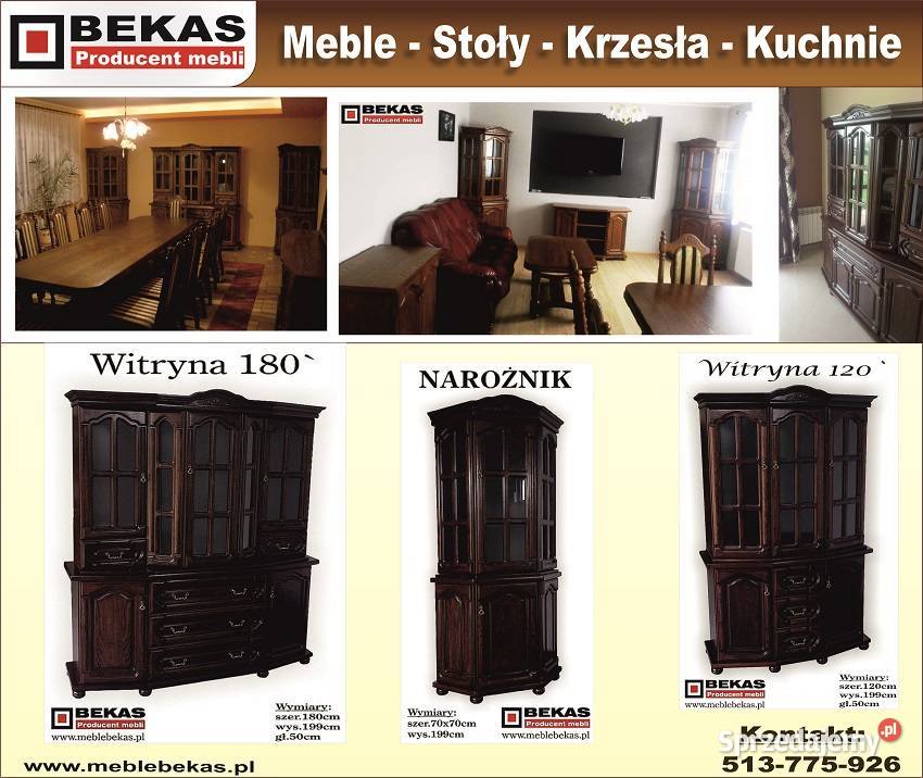 Witryna Narożna Kredens 70 Styl nowy Bekas Dąb Płock sprzedam