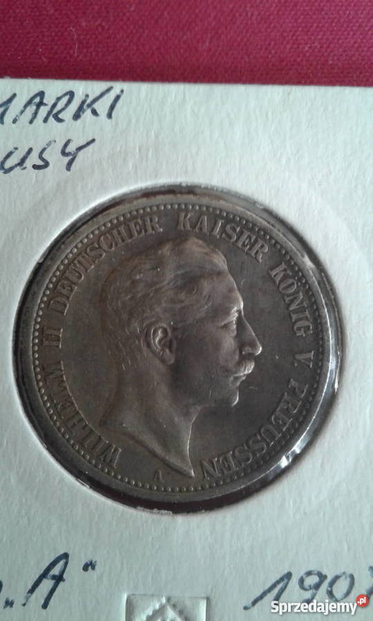 2 Marki 1907 rPrusyWilhelm IIokoło mennicza Konin
