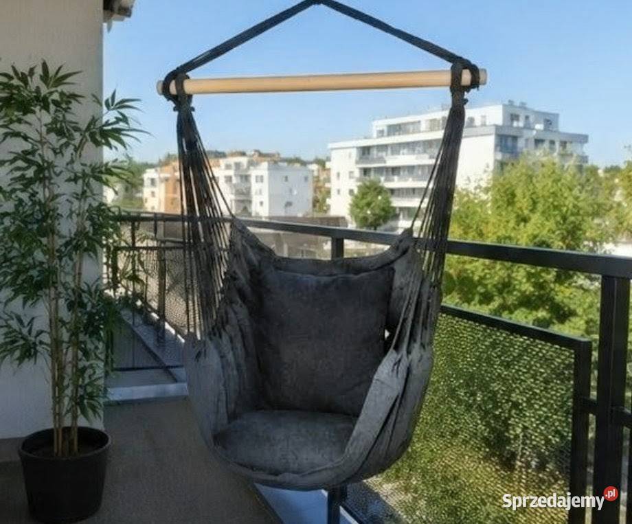 Fotel wiszący BOHO XXL 2 poduszki Do 150 Balkon Pabianice