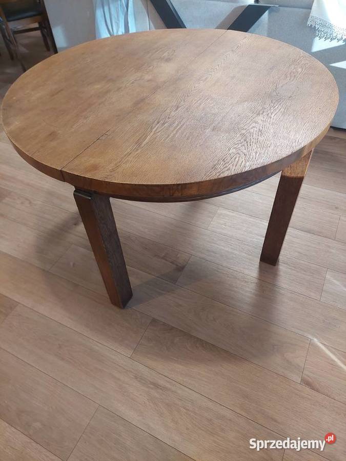 Stół dębowy okrągły rozkładany 119cm Stoły Poznań sprzedam