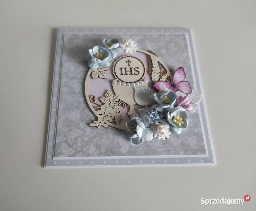 Kartka w pudełku ręcznie robiona na Pamiątkę Łódź