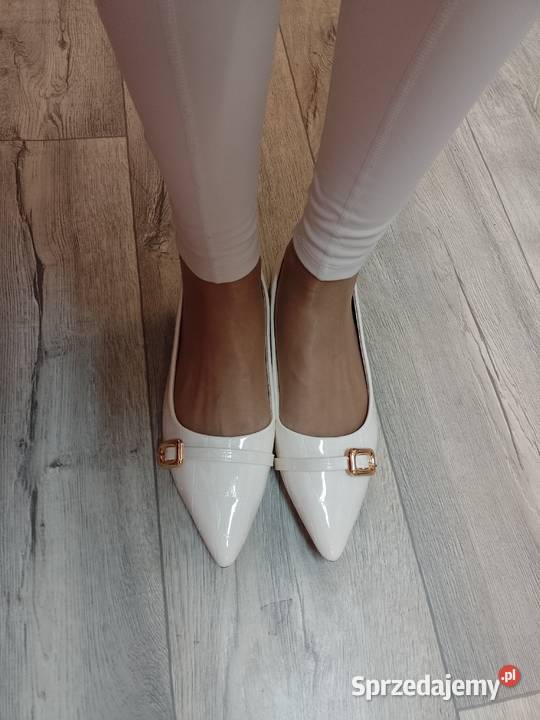 4142 Kremowe baleriny wieczorowe NOWE Kraków