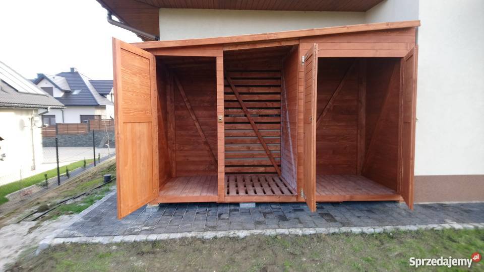 Drewutnia ze schowkiem Architektura ogrodowa Jordanów