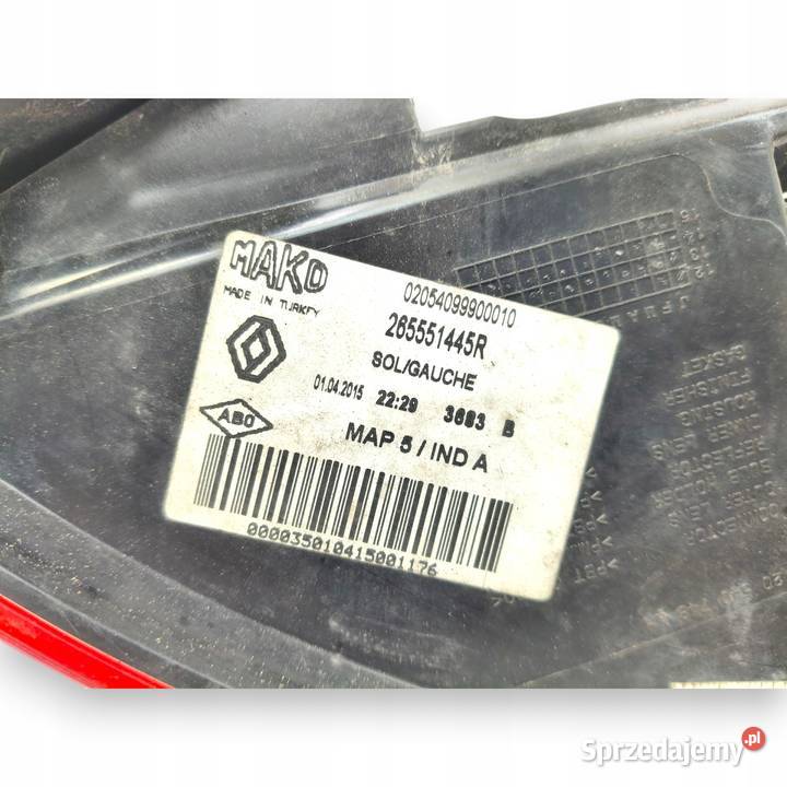 LAMPA LEWA Renault Clio IV kombi tylna tylnia osobowe Chełm